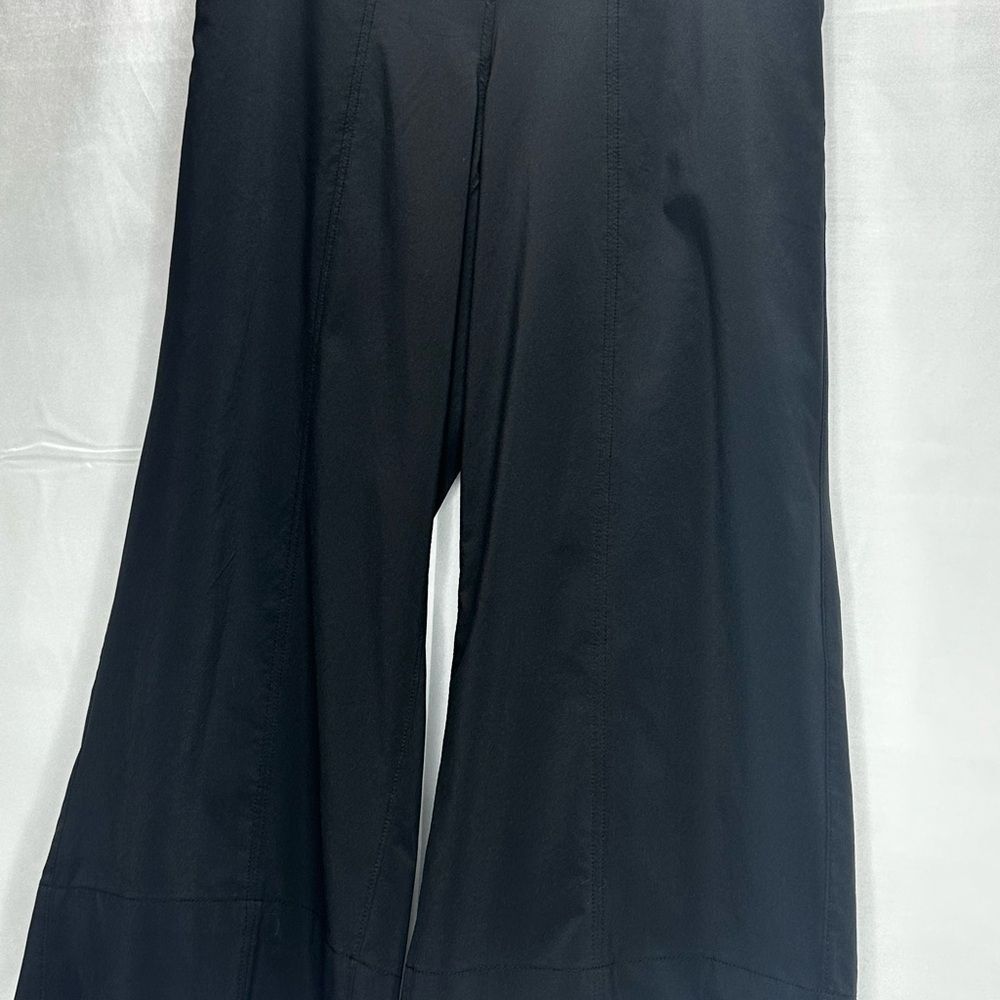 Athleta Black Elastic Waist Crop Wide Leg Pants Size 4